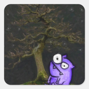 Adesivo Quadrado Bonsai e a Besta