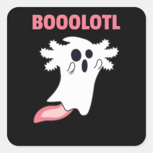 Adesivo Quadrado Boo Axolotl Amava Animais Cujos Para O Dia Das Bru