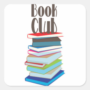 Adesivo Quadrado Book Club