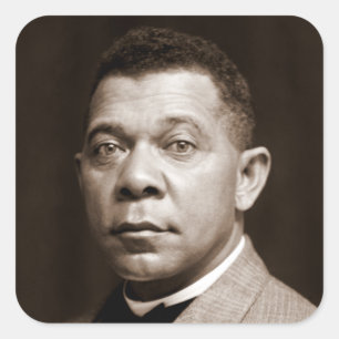 Adesivo Quadrado Booker Washington: Educador Afro-Americano