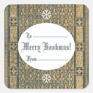 Adesivo Quadrado Bookmas felizes! Fleur de Lis Square Sticker