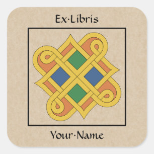 Adesivo Quadrado Bookplate 2016 de Durrow Knotwork