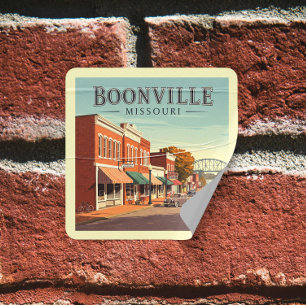 Adesivo Quadrado Boonville Missouri Antiga