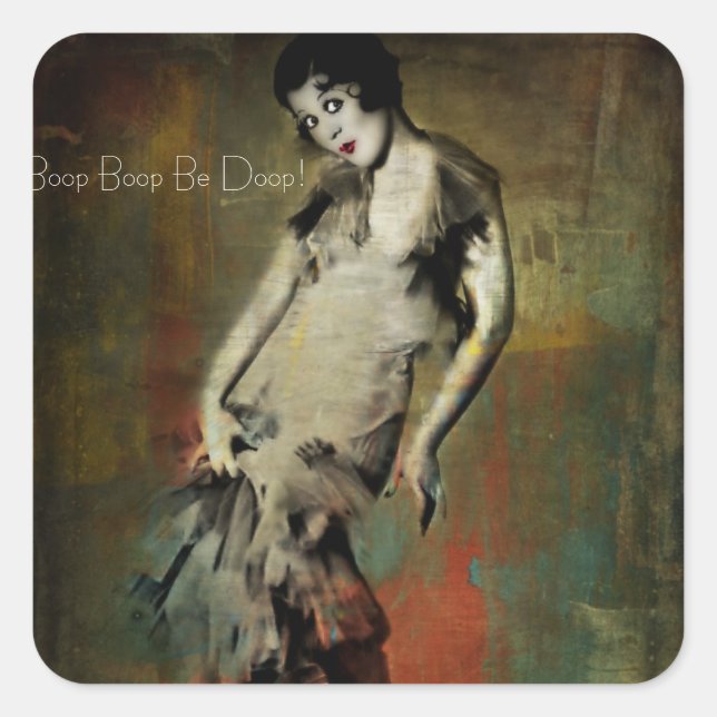Adesivo Quadrado Boop Be Doop Girl - Maestel (Frente)