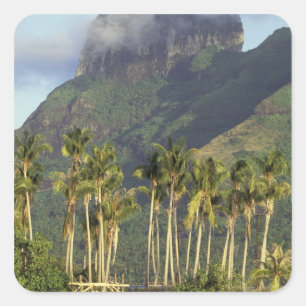 Adesivo Quadrado Bora Bora, cena da Polinésia Francesa e