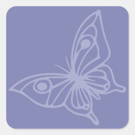 Adesivo Quadrado Borboleta do Azul Jardim