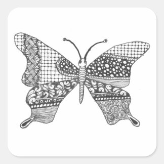 Adesivo Quadrado Borboleta do bobo