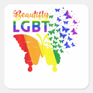 Adesivo Quadrado Borboleta LGBT