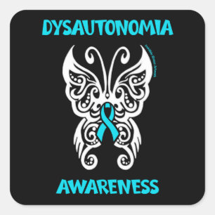 Adesivo Quadrado Borboleta/Tribal... Disautonomia