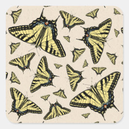 Adesivo Quadrado Borboletas do Sudoeste Amarelo