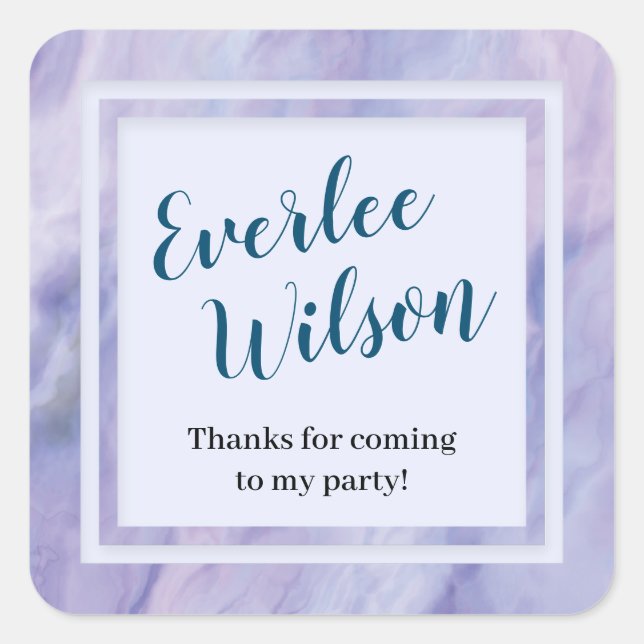 Adesivo Quadrado Borda de mármore roxa (Frente)