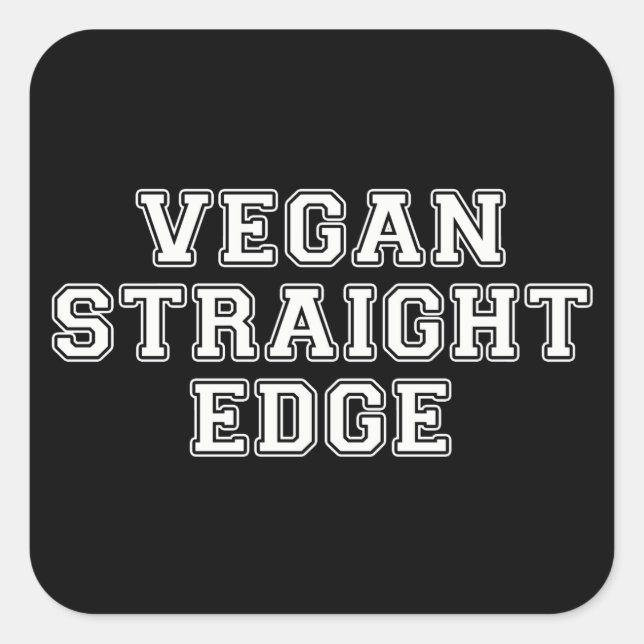 Adesivo Quadrado Borda do Hetero Vegan (Frente)