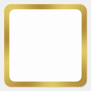 Adesivo Quadrado Borda Dourada elegante e falsa