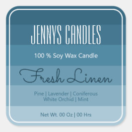 Adesivo Quadrado Borda Quadrada Moderna Pastel Arco-íris Azul