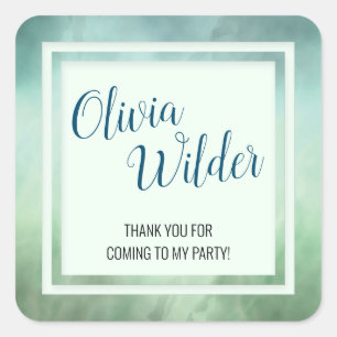 Adesivo Quadrado Borda Verde Azul