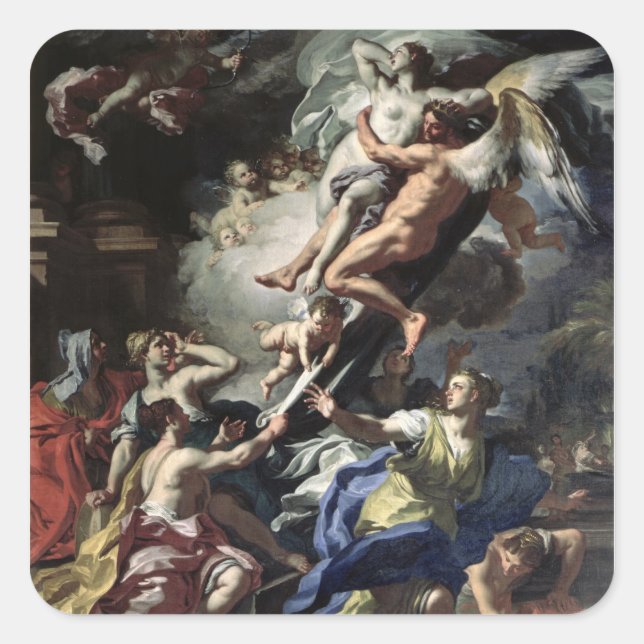 Adesivo Quadrado Boreas abduzindo Oreitthyia (Frente)