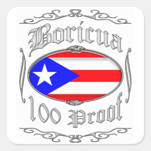 Adesivo Quadrado Boricua 100 Proof2