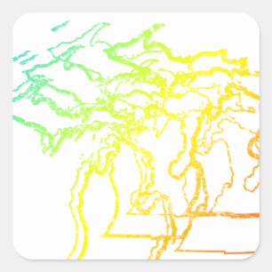 Adesivo Quadrado borrão do frio de michigan