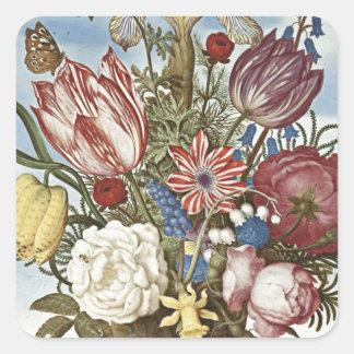 Adesivo Quadrado Bosschaert Flowers
