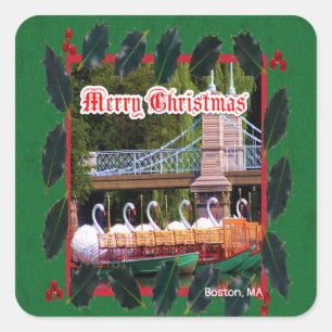 Adesivo Quadrado Boston, MÃES - Feliz Natal