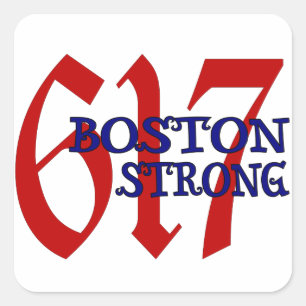 Adesivo Quadrado Boston Strong