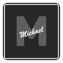 Botão de Nome Inicial Personalizado Simples