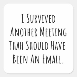 Adesivo Quadrado botão desnecessário da reunião
