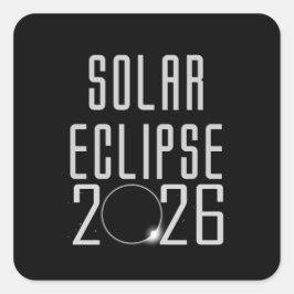 Adesivo Quadrado Botão Solar Eclipse 2026