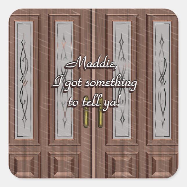 Adesivo Quadrado Botões De Amor Na Porta Frontal (Frente)