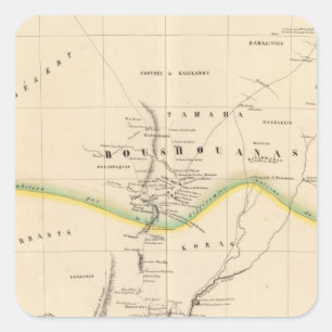 Adesivo Quadrado Botswana, África do Sul 51