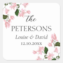 Bougainvillea Wedding Gifts & Favors Sticker