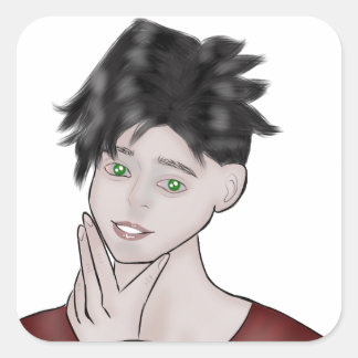 Adesivo Quadrado  Boy Drawing