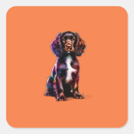 Adesivo Quadrado Boykin Spaniel Dog