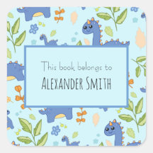 Boys Blue Dinossaur Este Livro Pertence Ao Nome