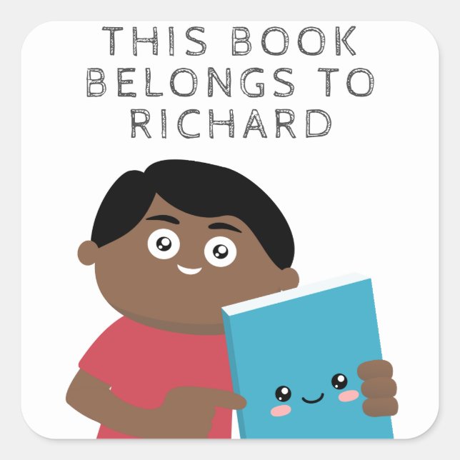 Adesivo Quadrado Boys Book Square Sticker (Frente)