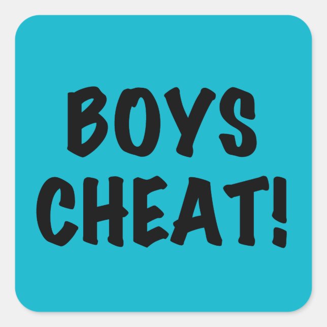 Adesivo Quadrado Boys Cheat (Frente)