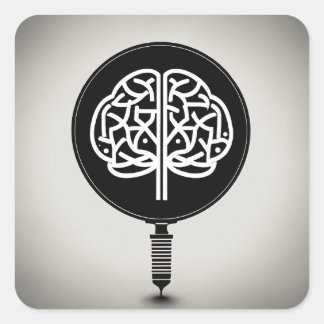 Adesivo Quadrado " Brainy Stickers for Smart Mind"