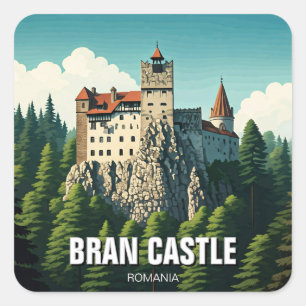 Adesivo Quadrado Bran Castle Romênia