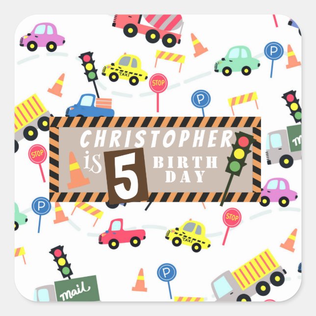 Adesivo Quadrado Branco de transporte (Frente)