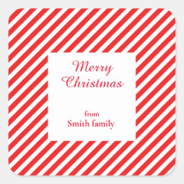 Adesivo Quadrado Branco e listrado vermelho