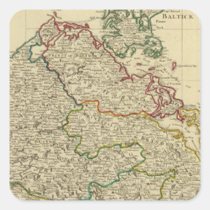 Adesivo Quadrado Brandemburgo, W Pomerania