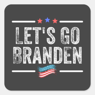 Adesivo Quadrado branden conservador, bandeira engraçada anti bide