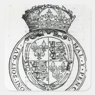 Adesivo Quadrado Brasão da rainha Elizabeth mim
