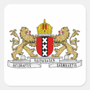Adesivo Quadrado Brasão de Amsterdão