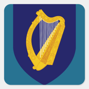Adesivo Quadrado Brasão de armas da Irlanda