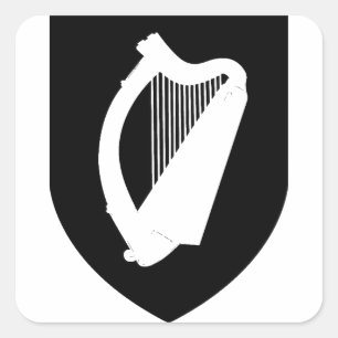 Adesivo Quadrado Brasão de armas da Irlanda