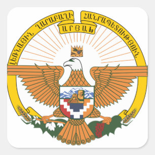 Adesivo Quadrado Brasão de Artsakh (Nagorno-Karabakh)