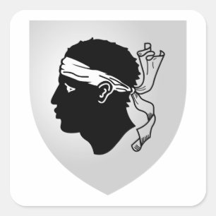 Adesivo Quadrado Brasão de Córsega