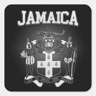Adesivo Quadrado Brasão de Jamaica