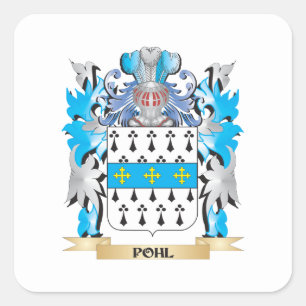 Adesivo Quadrado Brasão de Pohl - crista da família